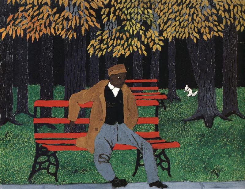Horace pippin Man on a Bench oil painting picture